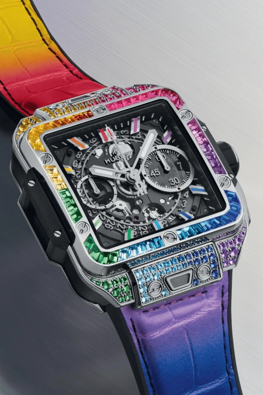 Hublot,Square Bang 42mm,42mm,Titanium,Black,Automatic,Chronograph,Day,Flyback,821,821.NX.0117.LR.0999