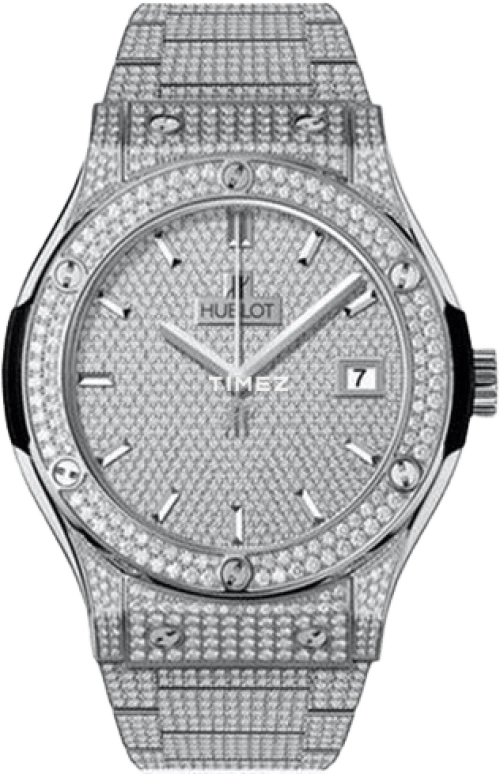 Hublot,Classic Fusion 33mm,33mm,Titanium,Silver White,Quartz,In-house Caliber,Sapphire,Crystal Glass,581,581.NX.9010.NX.3704