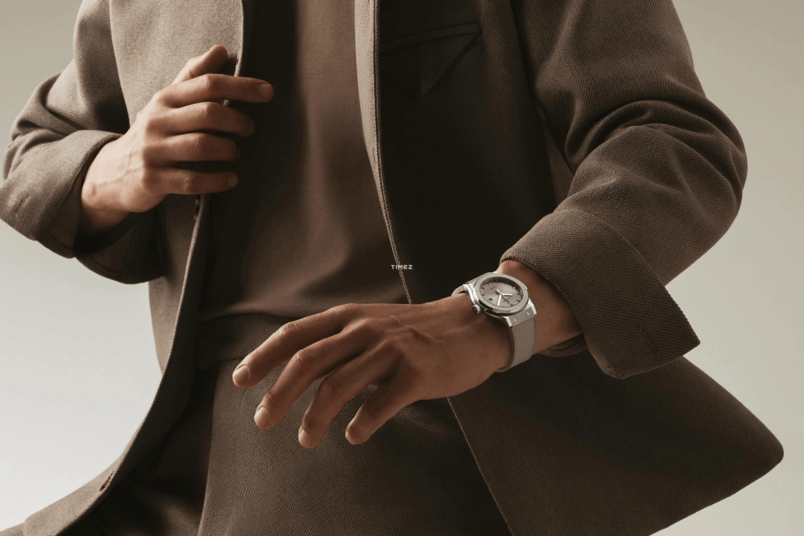 Hublot,Classic Fusion 45mm,45mm,Titanium,Taupe,Automatic,Day,42hours,511,511.NX.4610.NR.HEC25