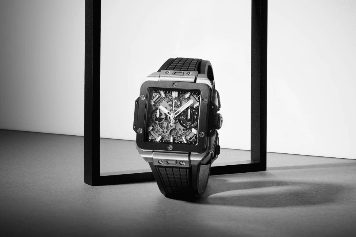 Hublot,Square Bang 42mm,42mm,Titanium Gold,Automatic,72hours,In-house Caliber,821,821.NM.0170.RX