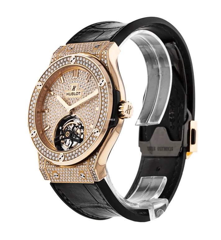 Hublot,Classic Fusion 45mm,45mm,Rose Gold,Automatic,Tourbillon,120hours,505,505.OX.9010.LR.1704