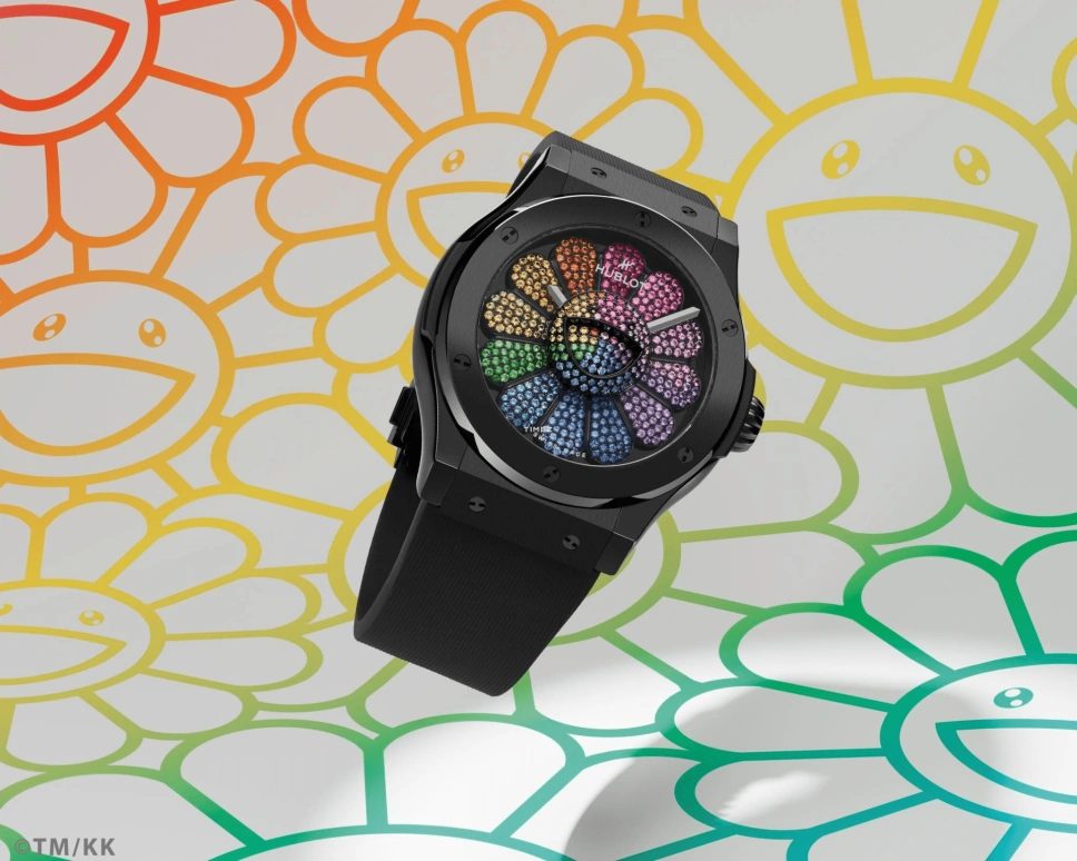 Hublot,Classic Fusion 45mm,45mm,Ceramic,Multi-Color,Automatic,Sapphire,Round,Classic Fusion Takashi Murakami Black Ceramic Rainbow