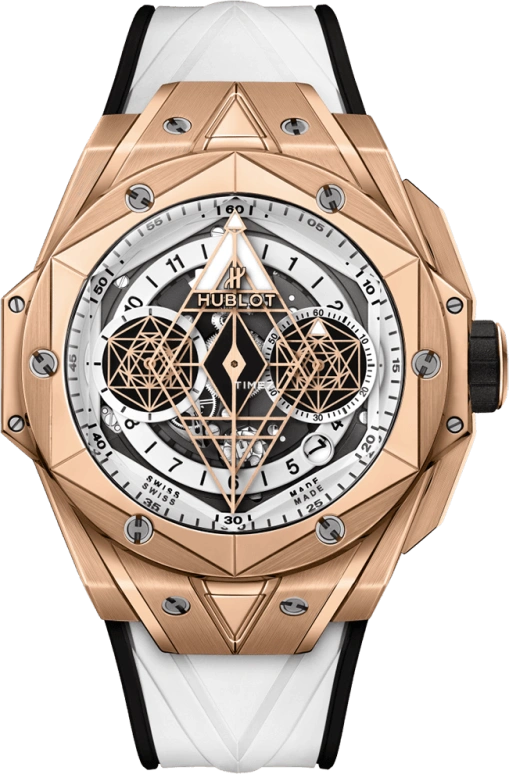 Hublot,Big Bang 45mm,45mm,KING GOLD,White,Grey,Automatic,Chronograph,Day,Flyback,418,418.OX.2001.RX.MXM20
