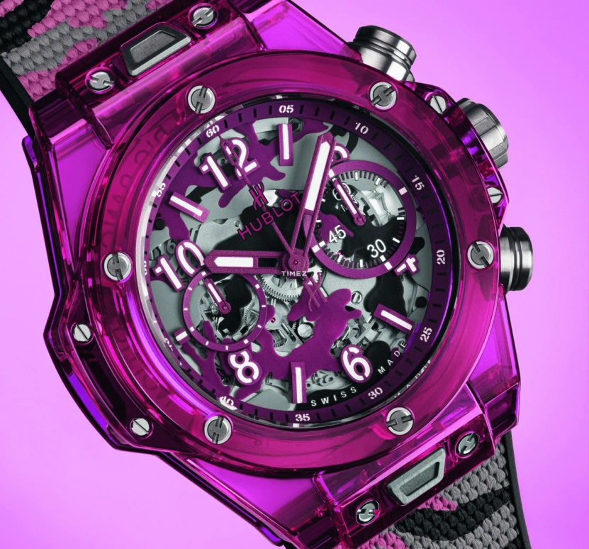 Hublot,Big Bang 45mm,45mm,Sapphire,Skeleton,Purple,Automatic,Chronograph,Flyback,Retrograde,411,411.JR.0190.RX.CAM22