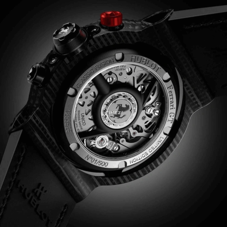 Hublot,Classic Fusion 45mm,45mm,Carbon,Black,Grey,Skeleton,Automatic,72hours,In-house Caliber,526,526.QB.0124.VR