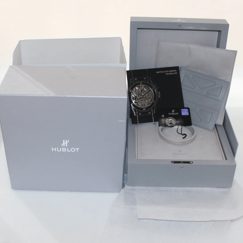Hublot,MP 45mm,45mm,Titanium,White Gold,Silver,Handwound,Chronograph,Tourbillon,408,408.JW.0123.RX