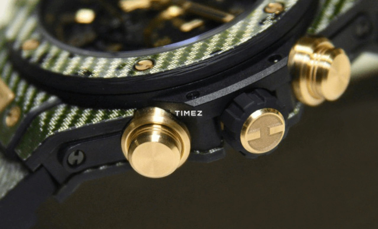 Hublot,Big Bang 45mm,45mm,Carbon,Black,Green,Gold,Automatic,Chronograph,Day,Flyback,Retrograde,72hours,In-house Caliber,411,411.YG.1198.NR.ITI16
