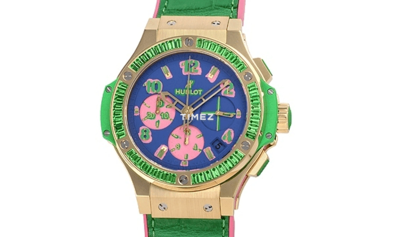 Hublot,Big Bang 41mm,41mm,Rose Gold,Blue,Pink,Green,Automatic,Chronograph,Day,341,341.VG.5199.LR.1922.POP14