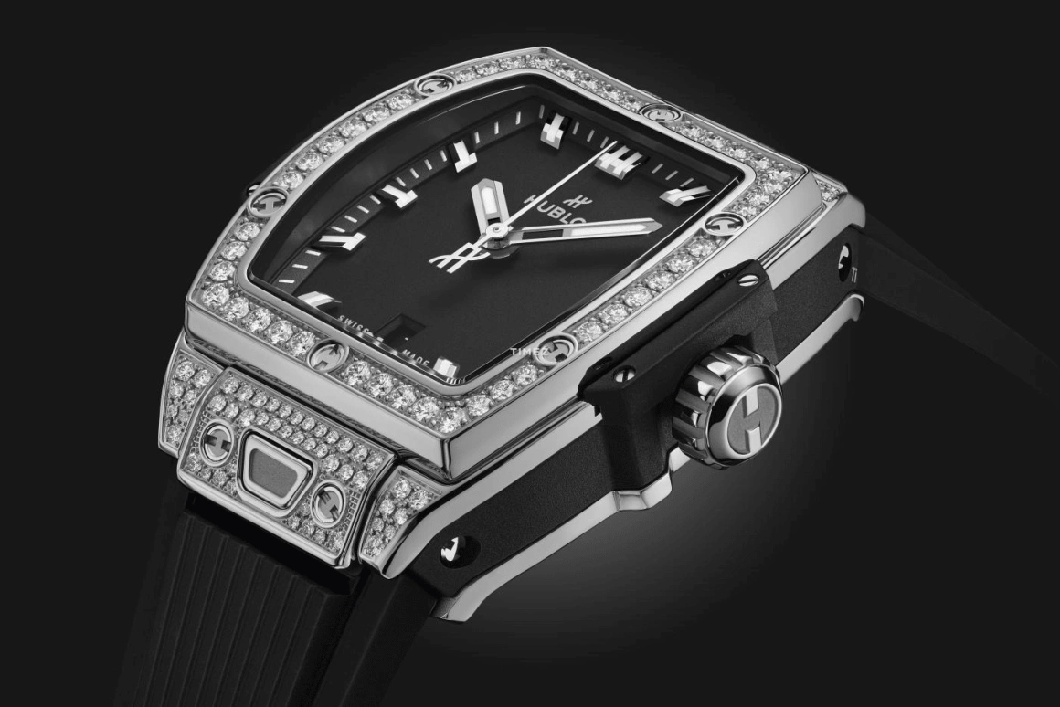 Hublot,Spirit of Big Bang 32mm,32mm,Stainless Steel,Black,Day,Sapphire,Rectangular,682,682.SX.1170.RX.1604