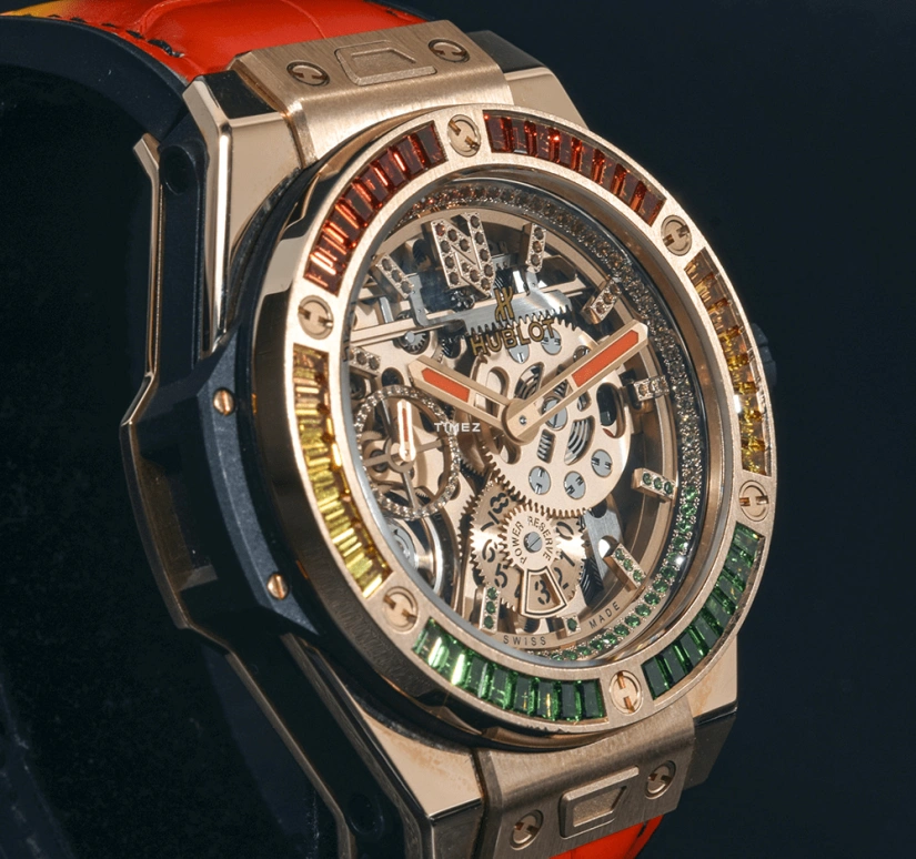 Hublot,Big Bang 45mm,45mm,KING GOLD,Yellow,Orange,Green,Handwound,Power Reserve Indicator,240hours,414,414.OX.4010.LR.4096.NJA18