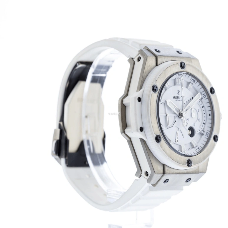 Hublot,King Power 48mm,48mm,Titanium Gold,White,Handwound,Chronograph,Power Reserve Indicator,Rattrapante,709,709.ZE.2110.RW