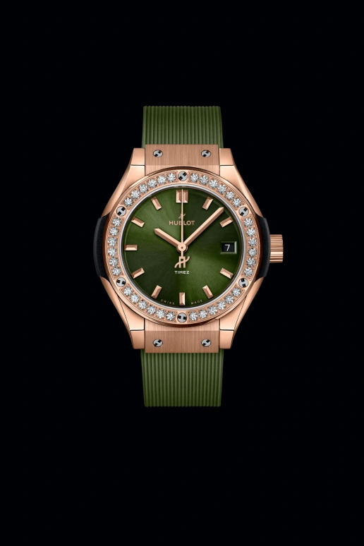 Hublot,Classic Fusion 29mm,29mm,KING GOLD,Green,Quartz,Day,In-house Caliber,591,591.OX.8980.RX.1204