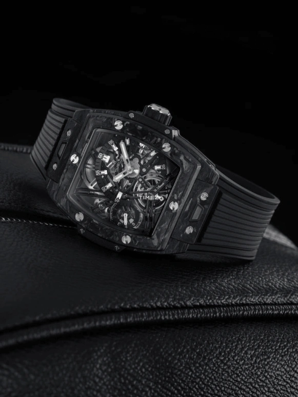 Hublot,Spirit of Big Bang 42mm,42mm,Carbon,Titanium Gold,Black,Skeleton,Handwound,115hours,In-house Caliber,645,645.QN.1117.RX