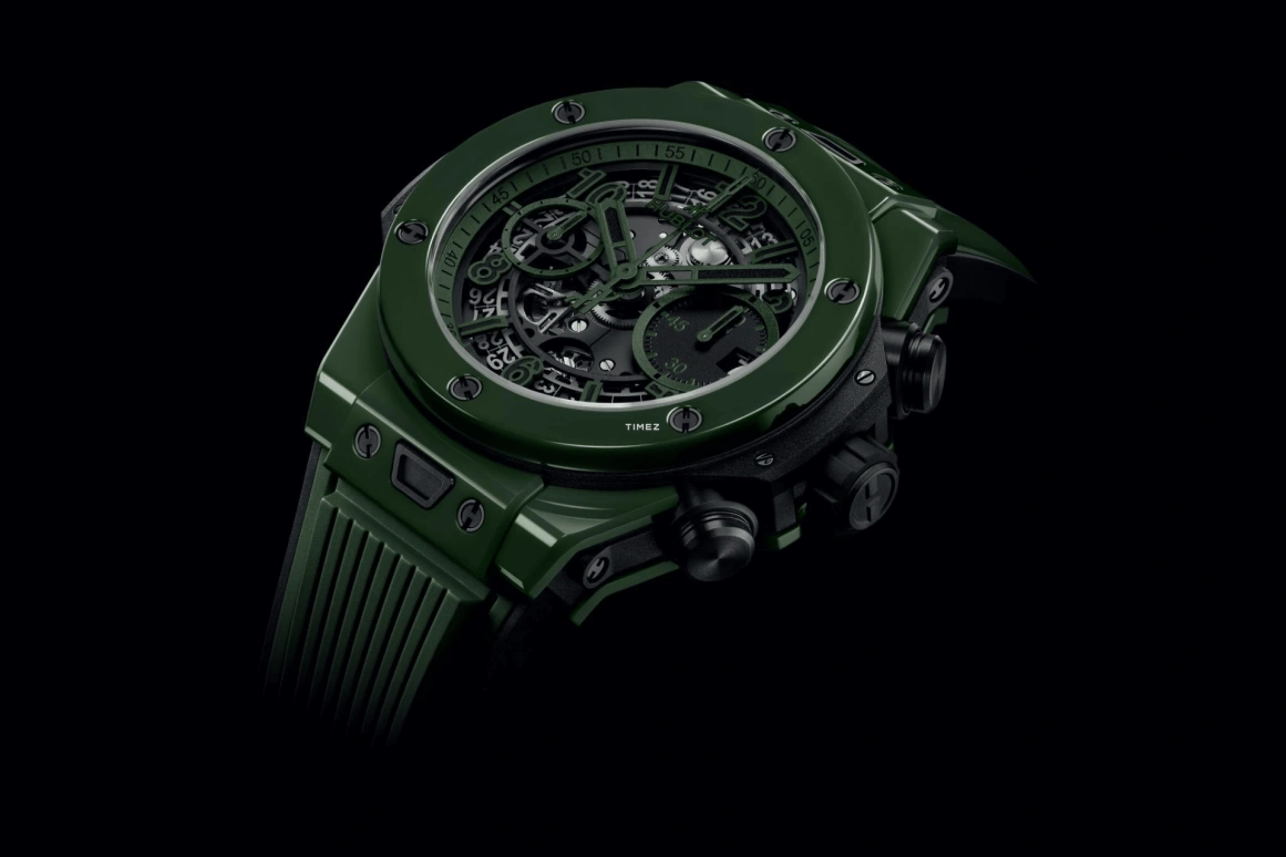 Hublot,Big Bang 42mm,42mm,Ceramic,Green,Grey,Automatic,Chronograph,Day,Flyback,Column Wheel,72hours,In-house Caliber,441,441.GX.5210.RX
