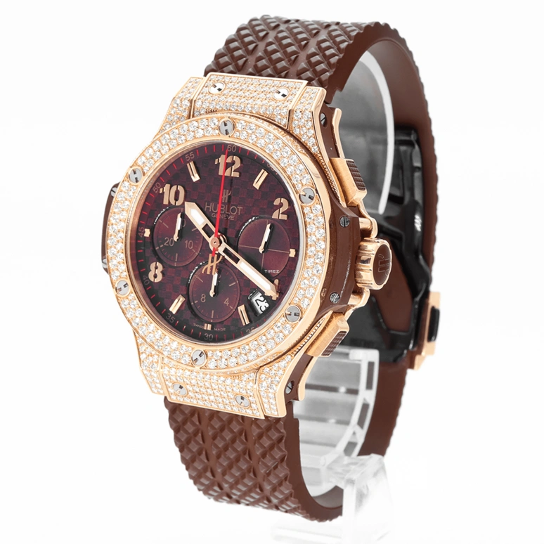 Hublot,Big Bang 41mm,41mm,Rose Gold,Coffee,Brown,Automatic,Chronograph,Day,341,341.PC.1007.RX.174