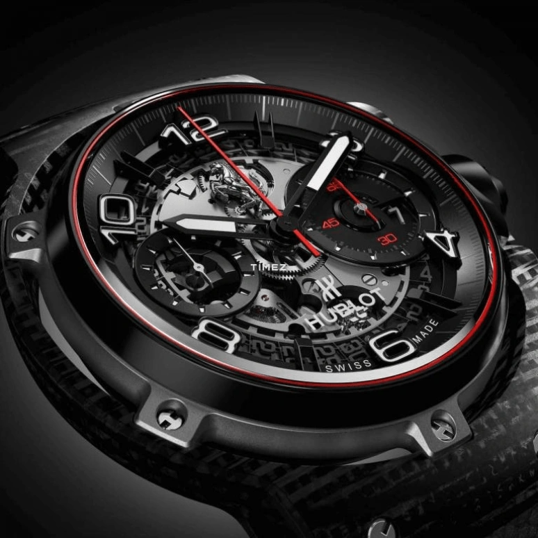 Hublot,Classic Fusion 45mm,45mm,Carbon,Black,Grey,Skeleton,Automatic,72hours,In-house Caliber,526,526.QB.0124.VR