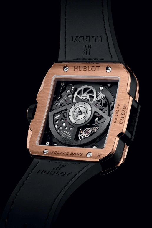 Hublot,Square Bang 42mm,42mm,KING GOLD,Black,Automatic,Chronograph,Day,Flyback,821,821.OX.0118.LR.0999