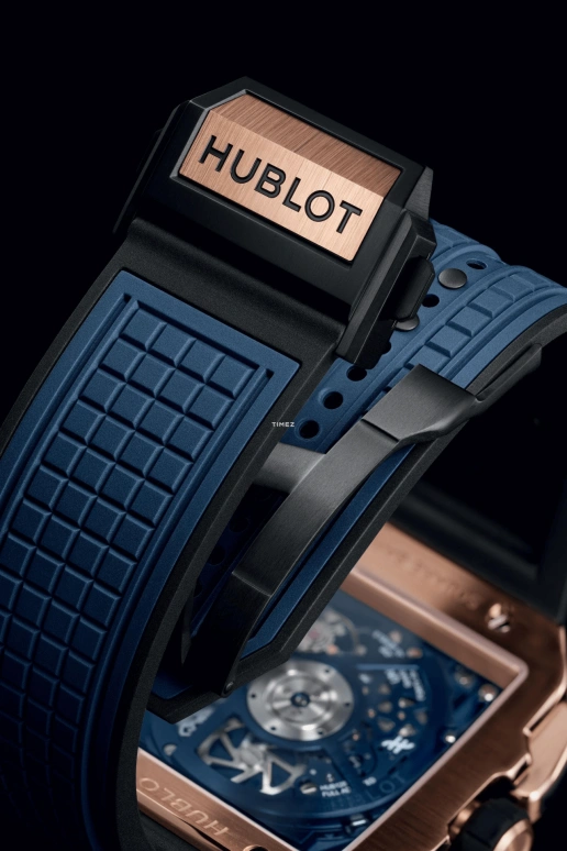 Hublot,Square Bang 42mm,42mm,KING GOLD,Blue,Automatic,Chronograph,Day,Flyback,Kylian Mbappé,821,821.OX.5180.RX
