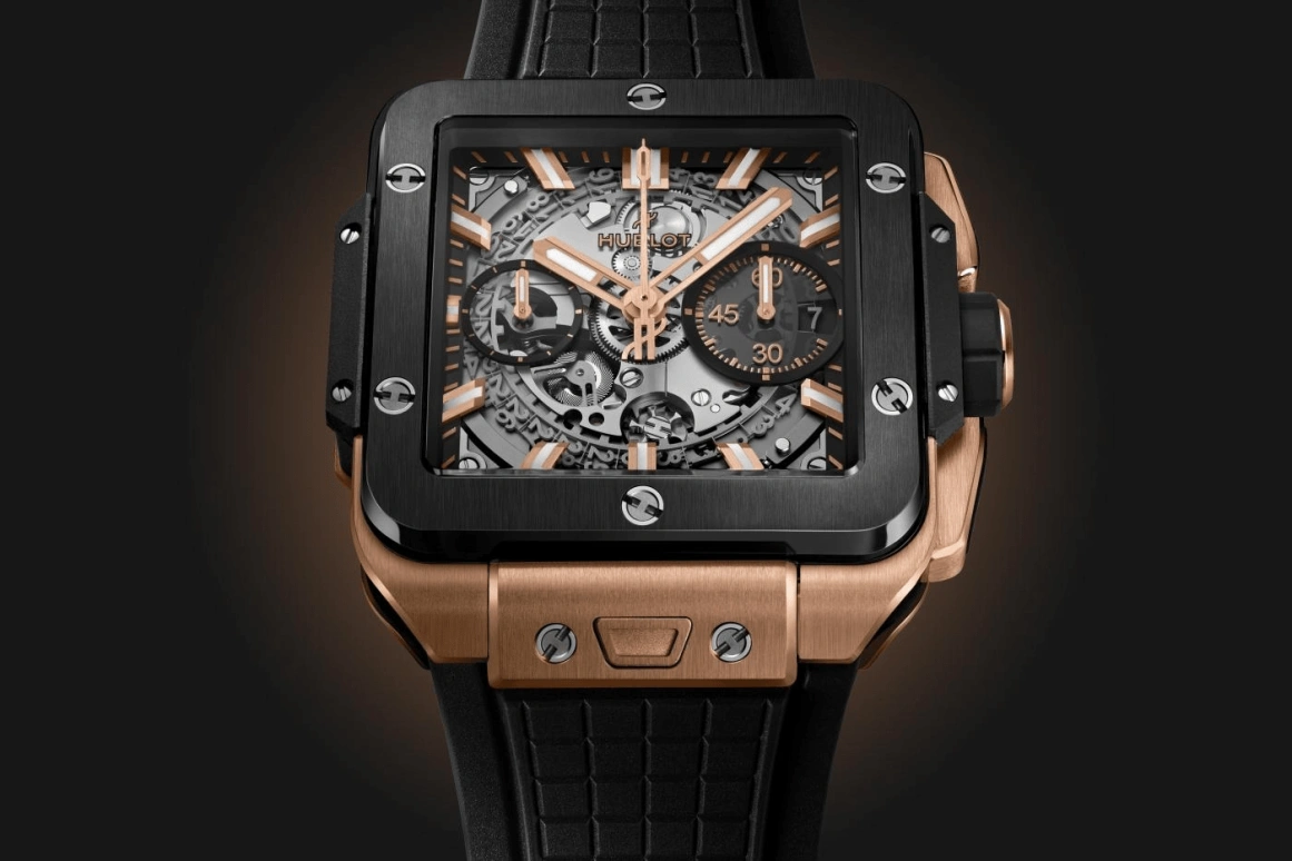 Hublot,Square Bang 42mm,42mm,KING GOLD,Automatic,72hours,In-house Caliber,821,821.OM.0180.RX