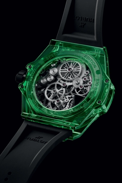 Hublot,Big Bang 44mm,44mm,Sapphire Aluminium oXide and rare Earth Mineral,Black,Transparent,Automatic,Tourbillon,72hours,429,429.JG.0110.RT