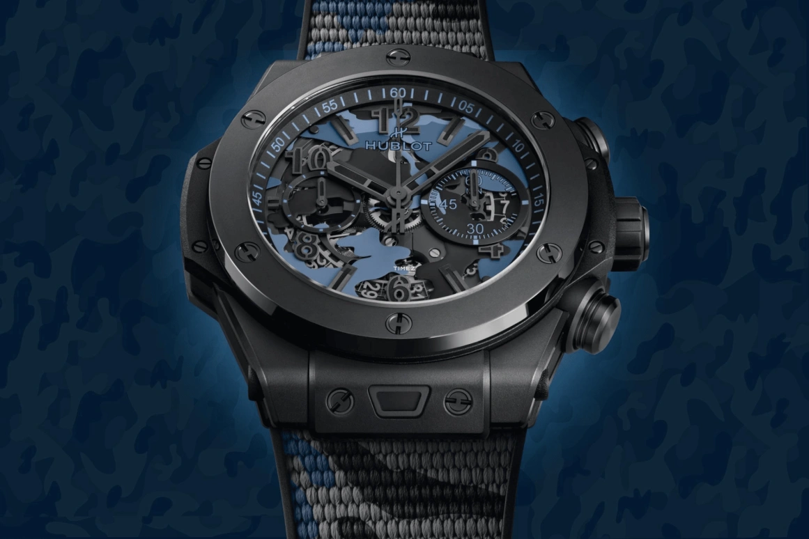 Hublot,Big Bang 44mm,44mm,Ceramic,Dual,Black,Blue,Automatic,Chronograph,Day,Flyback,421,421.CI.0190.RX.JCAM