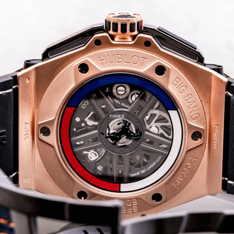 Hublot,Big Bang 45mm,45mm,Rose Gold,KING GOLD,Blue,Skeleton,Automatic,Chronograph,Day,401,401.OJ.5123.VR.TEX16