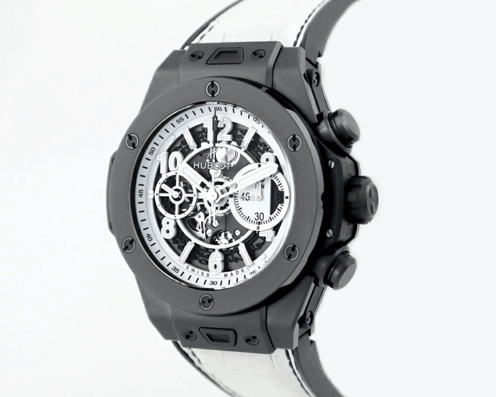 Hublot,Big Bang 45mm,45mm,Ceramic,White,Skeleton,Automatic,Chronograph,Day,Flyback,411,411.CI.2010.LR.JPN16