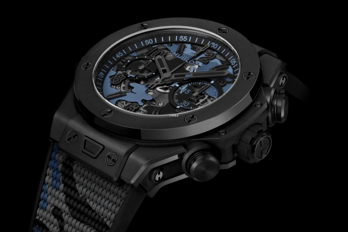 Hublot,Big Bang 44mm,44mm,Ceramic,Dual,Black,Blue,Automatic,Chronograph,Day,Flyback,421,421.CI.0190.RX.JCAM