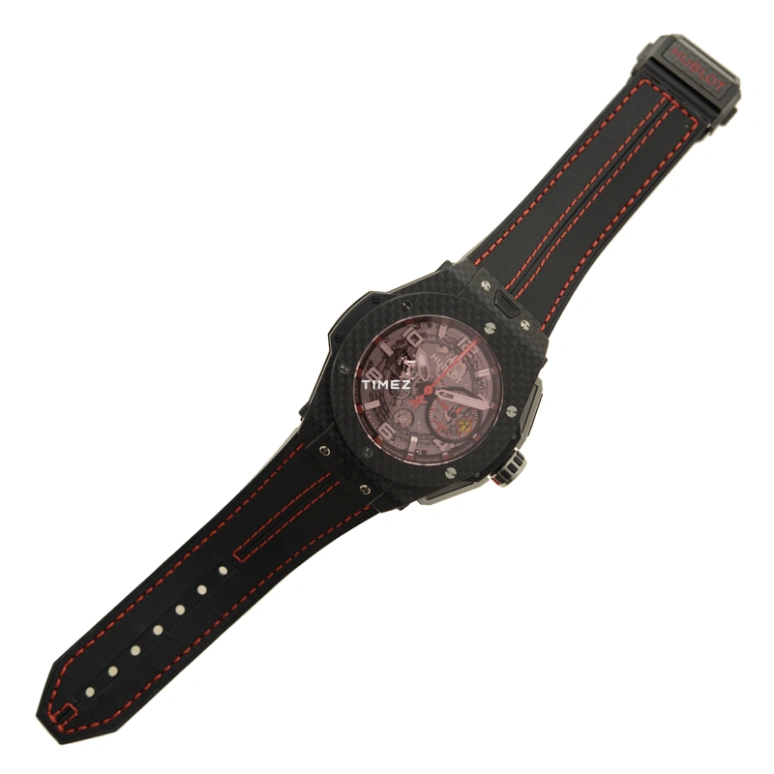 Hublot,Big Bang 45.50mm,45.50mm,Carbon,Red,Automatic,Day,72hours,401,401.QX.0123.VR