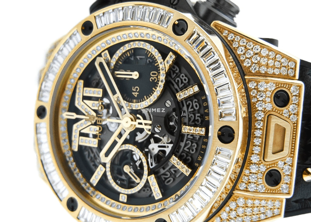 Hublot,Big Bang 45mm,45mm,Yellow Gold,Black,Automatic,Chronograph,Flyback,Retrograde,411,411.VX.1180.PR.0904.TMT18