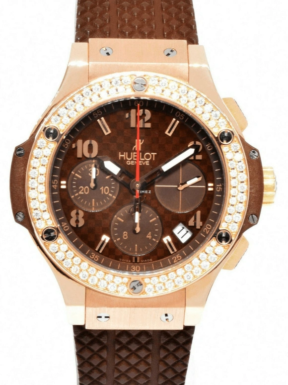 Hublot,Big Bang 41mm,41mm,Rose Gold,Coffee,Brown,Automatic,Chronograph,Day,341,341.PC.3380.RC.1104