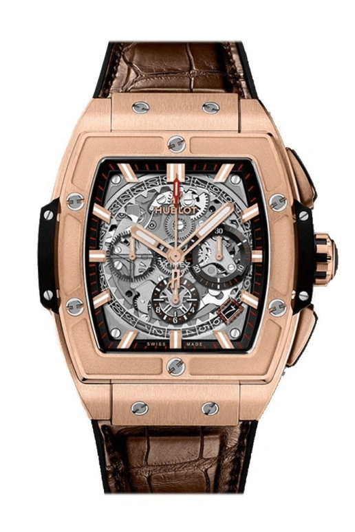 Hublot,Spirit of Big Bang 42mm,42mm,KING GOLD,Skeleton,Grey,Automatic,Chronograph,Day,641,641.OX.0183.LR