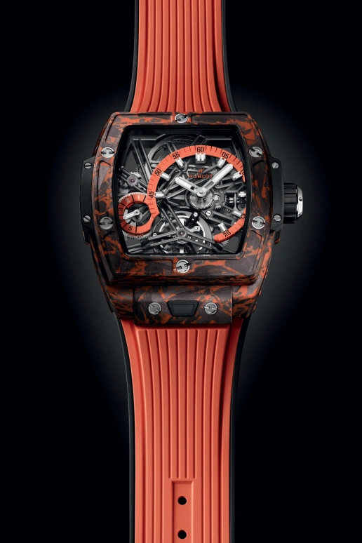Hublot,Spirit of Big Bang 42mm,42mm,Carbon,Skeleton,Handwound,Power Reserve Indicator,Tourbillon,645,645.QO.4710.RX