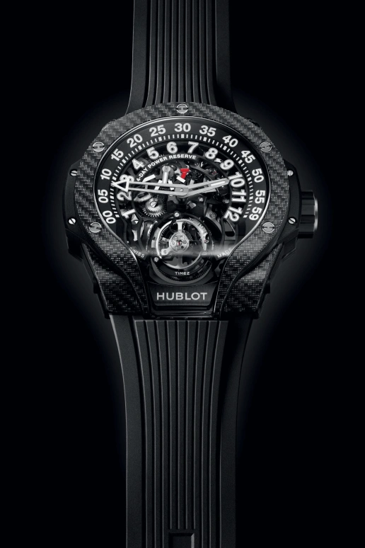 Hublot,MP 44mm,44mm,Carbon,Black,Skeleton,Handwound,Power Reserve Indicator,Tourbillon,913,913.YT.1170.RX