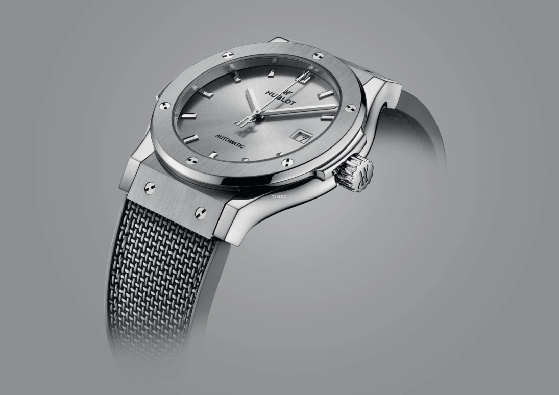 Hublot,Classic Fusion 42mm,42mm,Titanium,Grey,Automatic,Day,42hours,542,542.NX.5610.NR.HEC24