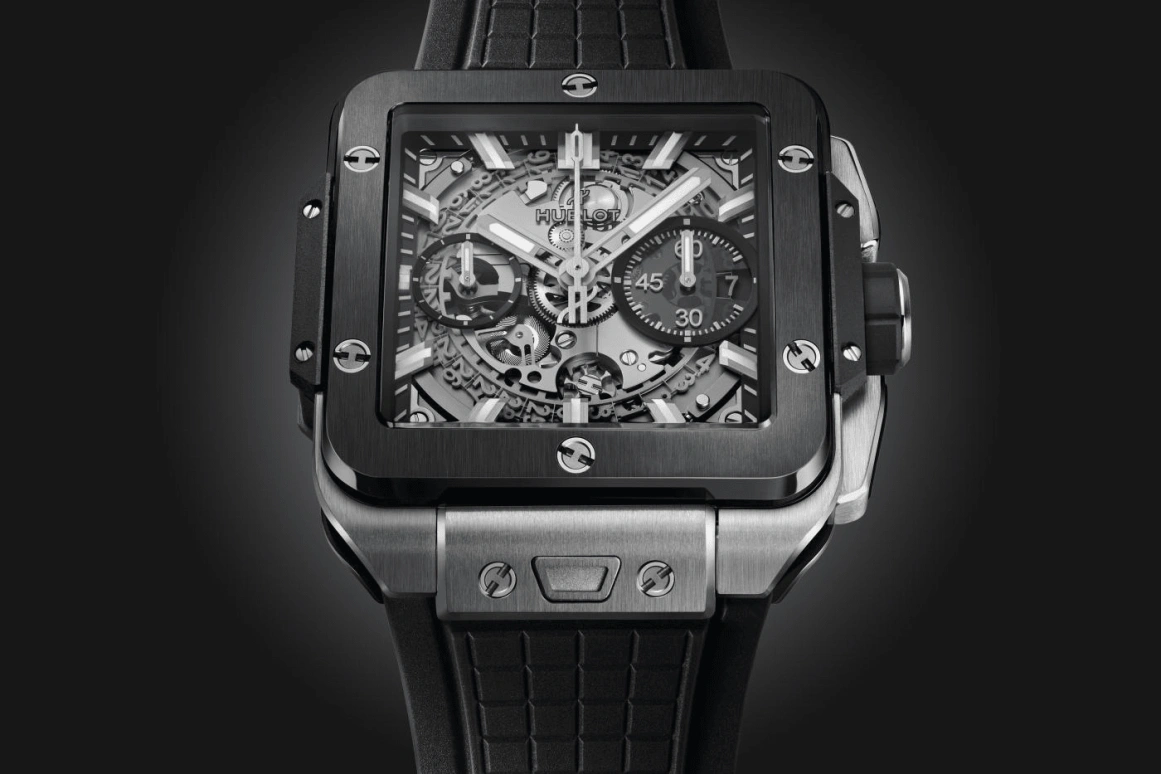 Hublot,Square Bang 42mm,42mm,Titanium Gold,Automatic,72hours,In-house Caliber,821,821.NM.0170.RX