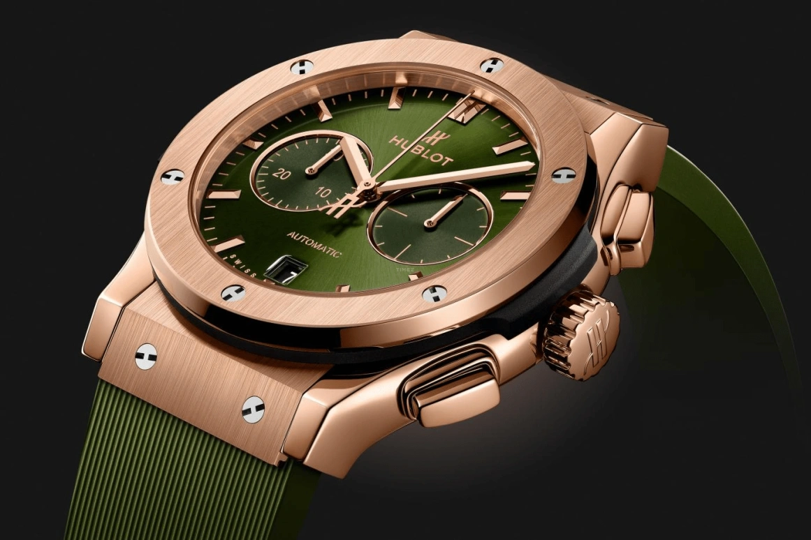 Hublot,Classic Fusion 42mm,42mm,KING GOLD,Green,Automatic,42hours,In-house Caliber,541,541.OX.8980.RX