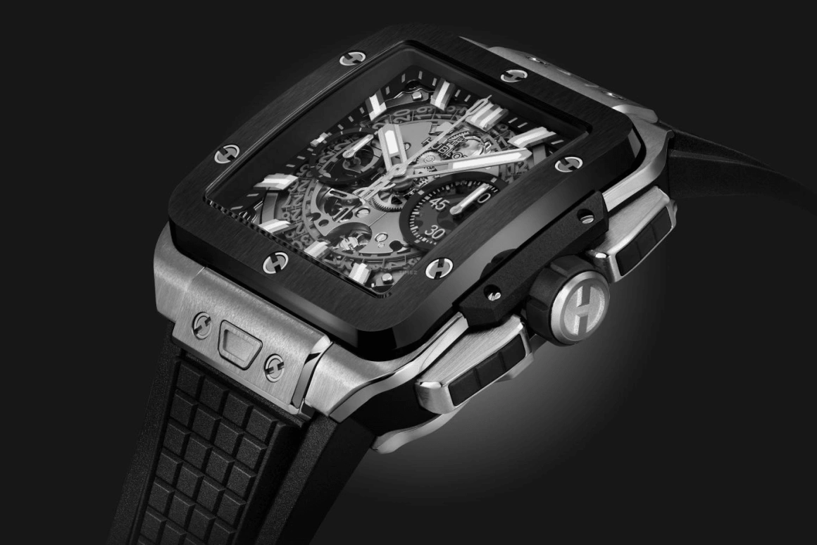Hublot,Square Bang 42mm,42mm,Titanium Gold,Automatic,72hours,In-house Caliber,821,821.NM.0170.RX