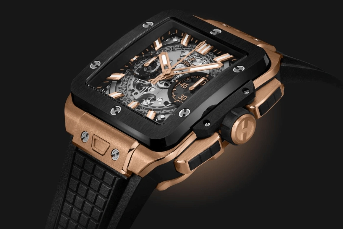 Hublot,Square Bang 42mm,42mm,KING GOLD,Automatic,72hours,In-house Caliber,821,821.OM.0180.RX