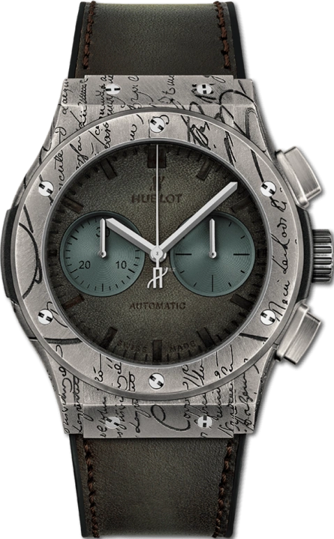 Hublot,Classic Fusion 45mm,45mm,Titanium,Resin,Brown,Automatic,Chronograph,Date,521,521.NX.05IB.VR.BER19