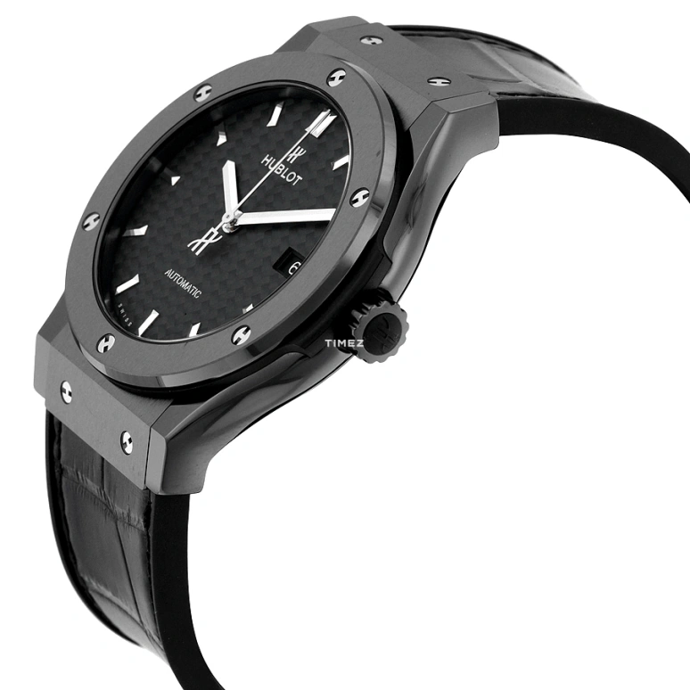 Hublot,Classic Fusion 42mm,42mm,Ceramic,Black,Automatic,Day,Sapphire,Crystal Glass,542,542.CM.1771.LR