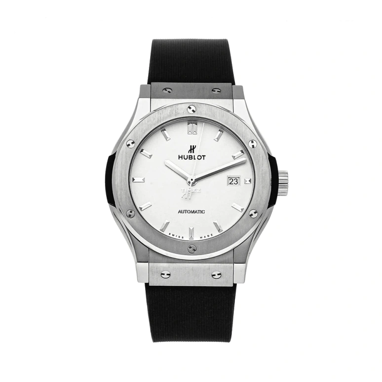 Hublot,Classic Fusion 38mm,38mm,Titanium,Silver,Automatic,Day,Sapphire,Crystal Glass,565,565.NX.2611.RX