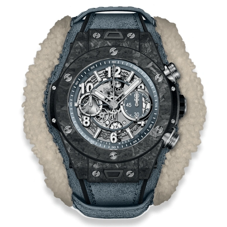 Hublot,Big Bang 45mm,45mm,Titanium,Carbon,Skeleton,Automatic,Chronograph,Day,411,411.QK.7170.VR.ALP18