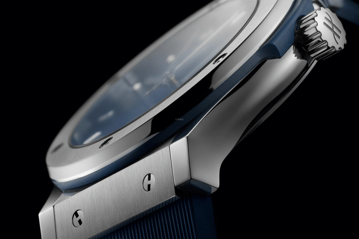 Hublot,Classic Fusion 45mm,45mm,Titanium Gold,Blue,Automatic,42hours,In-house Caliber,511,511.NX.7170.RX
