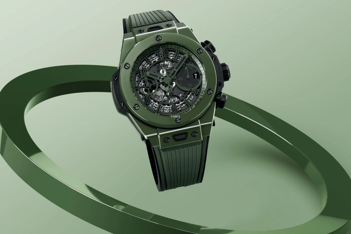Hublot,Big Bang 42mm,42mm,Ceramic,Green,Grey,Automatic,Chronograph,Day,Flyback,Column Wheel,72hours,In-house Caliber,441,441.GX.5210.RX