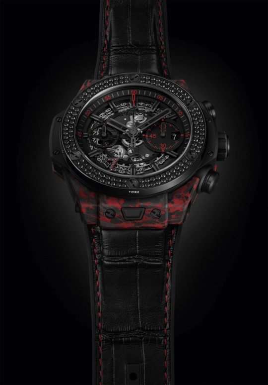 Hublot,Big Bang 44mm,44mm,Carbon,Black,Skeleton,Automatic,Chronograph,Day,Flyback,421,421.QV.1113.LR.1100.LVB23