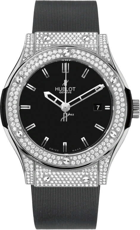 Hublot,Classic Fusion 45mm,45mm,Zalium,Black,Sapphire,Crystal Glass,Setting,Diamonds,511,511.ZX.1170.RX.1704