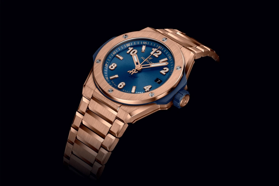 Hublot,Big Bang 38mm,38mm,KING GOLD,Blue,Automatic,Day,48hours,457,457.OX.7180.OX