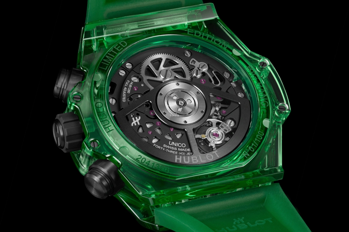 Hublot,Big Bang 42mm,42mm,Sapphire Aluminium oXide and rare Earth Mineral,Sapphire,Skeleton,Black,Automatic,Chronograph,Day,441,441.JG.4990.RT