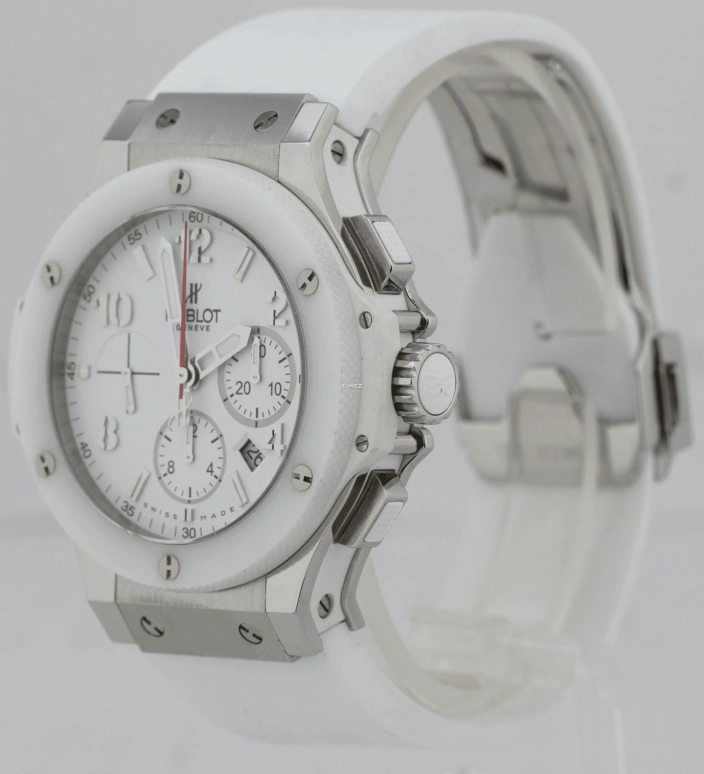 Hublot,Other 44mm,44mm,Stainless Steel,White,Automatic,Chronograph,Day,301,301.SE.230.RW